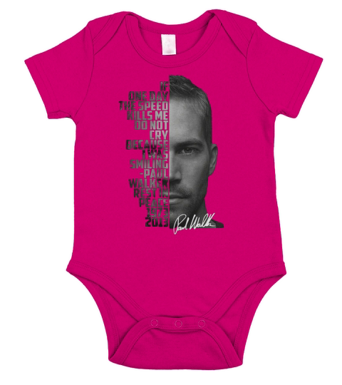 Paul Walker Rest In Peace 1973-2013 signature shirt Short Sleeve Baby One-Piece