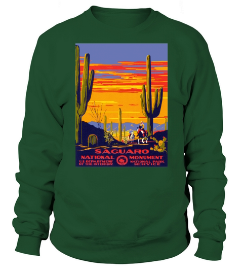 Saguaro National Park Vintage Travel Poster Relaxed Fit Sweatshirt Unisex