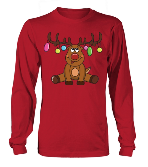 Merry Christmas Reindeer Men's Long Sleeve