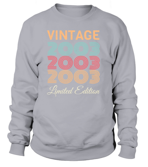 18th birthday gift 18 years 2003 Vintage Women's Sweatshirt