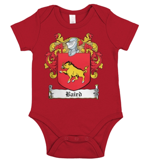Baird Coat of Arms Irish Family Crests Short Sleeve Baby One-Piece