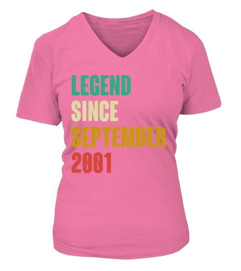 September 2001 21st Birthday 21 Years Old Bday Gi V-neck T-Shirt Woman