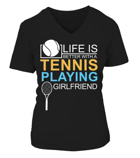 Relationship Gift Tennis Badminton Friend Women's V-Neck T-shirt