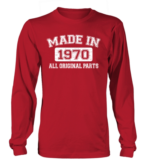 51th birthday Shirt Born Made In 1970 Gift Tee Women's Long Sleeve