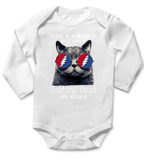 Yes I Am Old But I Saw Grateful Dead On Stage Long Sleeve Baby One-Piece