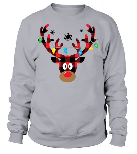 Buffalo Plaid Rudolph Women's Sweatshirt