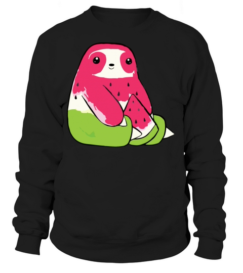 Watermelon Watercolor Sloth Women's Sweatshirt