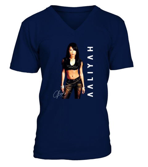 Aaliyah Graphic Signature V-Neck T-shirt