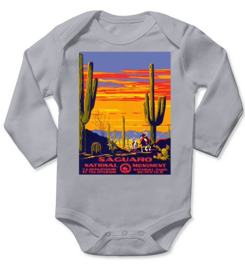 Saguaro National Park Vintage Travel Poster Womens Relaxed Fit TShirt CHRISTMAS UGLY SWEATER Long Sleeve Baby One-Piece