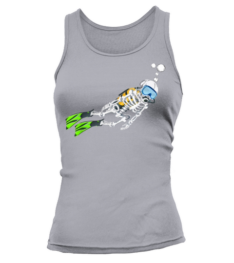 Skeleton Scuba Diving Halloween Diver Women's Tank Top