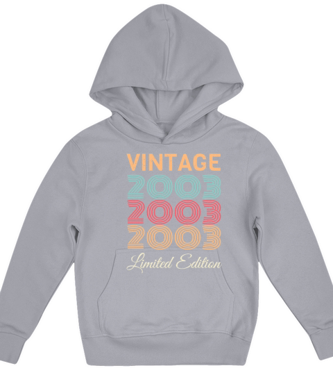 18th birthday gift 18 years 2003 Vintage Kids Hoodie