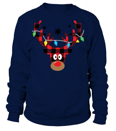 Buffalo Plaid Rudolph Men's Sweatshirt