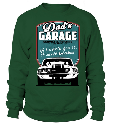 Dads Garage with 68 Mustang Men's Sweatshirt