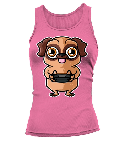 Video Games Nerd Pug Dog Gaming Gamer product Women's Tank Top