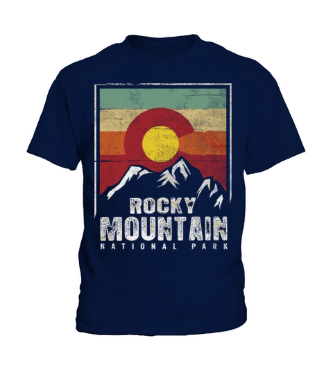 Vintage Rocky Mountain National Park Shirt Colorad Kids T-Shirt
