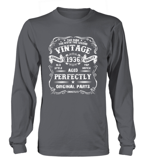 86th Birthday Legend Vintage 1936 Original Parts Long sleeved Unisex