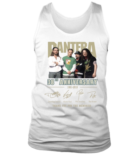 Pantera 38th anniversary 1981-2019 thank you for the memories shirt Tank Top Unisex