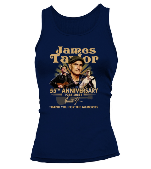 James Taylor 55th Anniversary 1966 2021 Thank You For The Memories Signature Tank top Woman