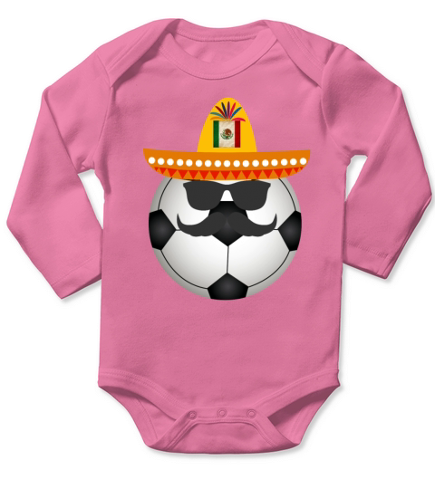 Cinco De Mayo Mexocan Soccer Ball Festival 5 May Long Sleeve Baby One-Piece