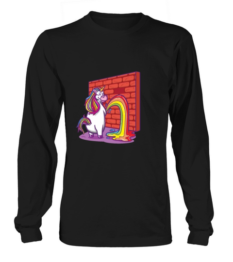 Unicorn Unicorn Peeing Rainbows Women's Long Sleeve