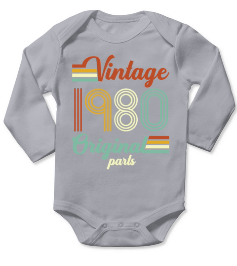 Vintage 1980 Original Long Sleeve Baby One-Piece