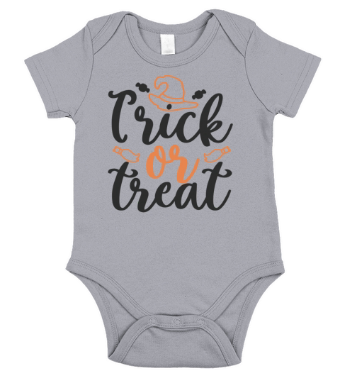Halloween Trick Or Treat Short Sleeve Baby One-Piece