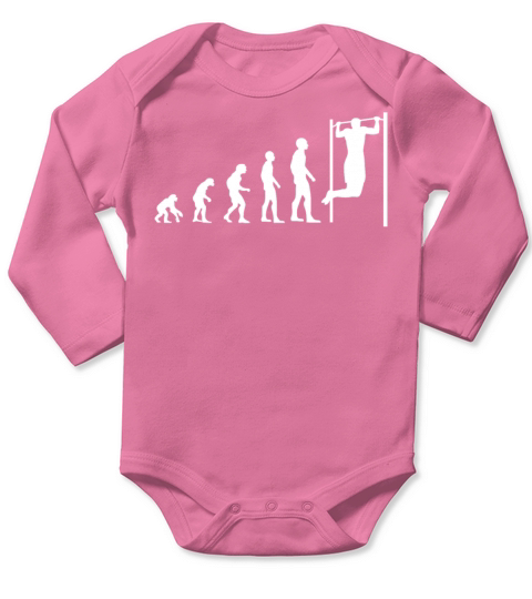 Bodybuilder Workout Pull Ups Back Exercise Gift Long Sleeve Baby One-Piece