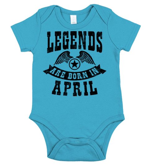 Legend Are Born in April Short Sleeve Baby One-Piece