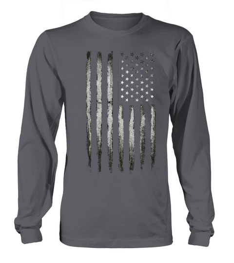 White grunge American flag Women's Long Sleeve