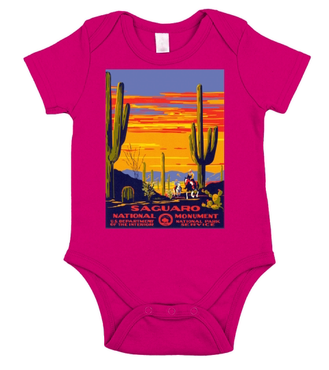 Saguaro National Park Vintage Travel Poster Womens Relaxed Fit TShirt CHRISTMAS UGLY SWEATER Short Sleeve Baby One-Piece