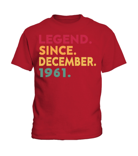 Legend Since December 1961 61th Birthday Vintage Kids T-Shirt