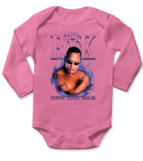 The Rock Know Your Role WWE shirt Long Sleeve Baby One-Piece