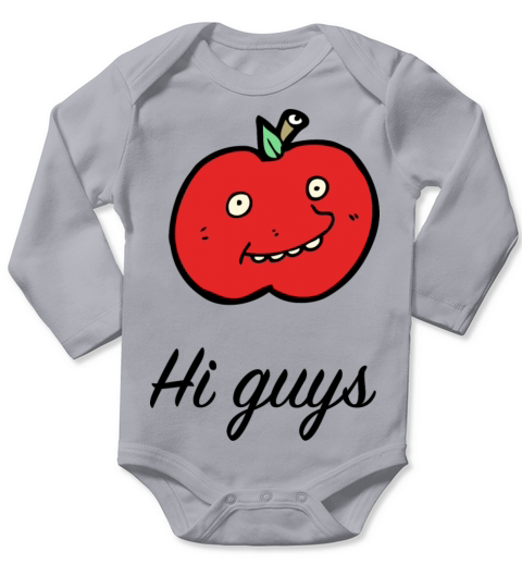 Goofy stupid tomato Long Sleeve Baby One-Piece