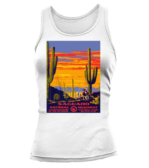 Saguaro National Park Vintage Travel Poster Womens Relaxed Fit TShirt CHRISTMAS UGLY SWEATER Tank top Woman
