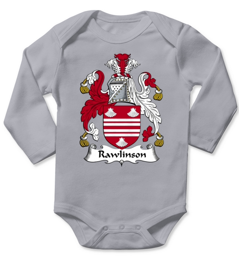 Rawlinson Family Crest British Family Crests Long Sleeve Baby One-Piece