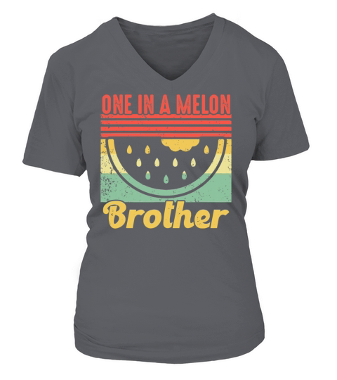 Family summer Watermelon Vintage One In A Melon Women's V-Neck T-shirt