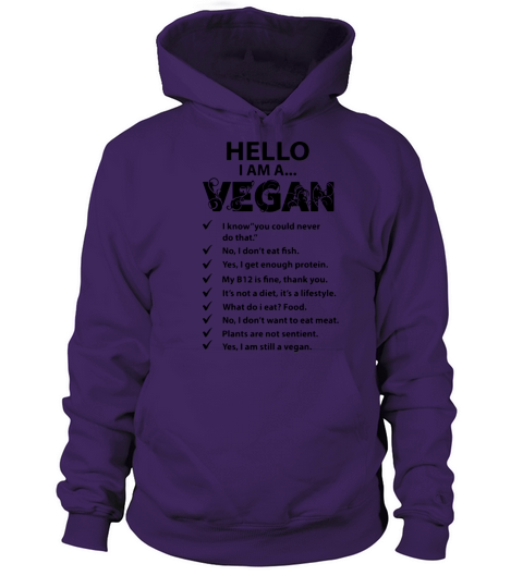 hello i am a vegan Women's Hoodie