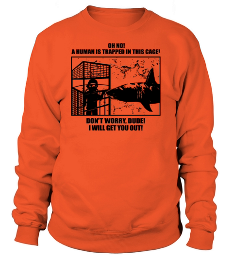 Friendly Great White Shark Cage Diving T-Shirt Women's Sweatshirt