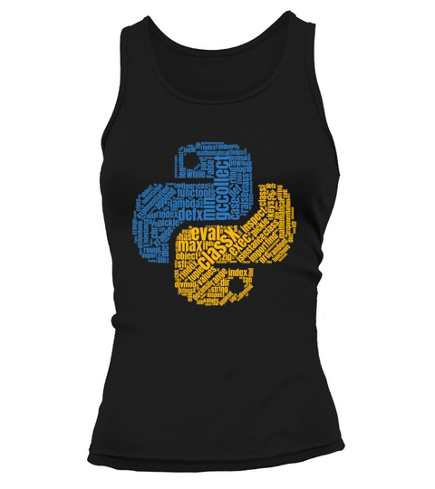 Python Logo WordCloud Shirt for Programmers Tank top Woman