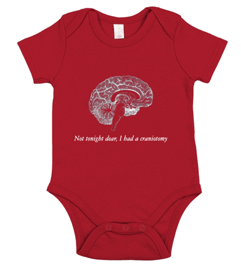 Craniotomy Get Well Gag Gift Funny Brain Surgery Short Sleeve Baby One-Piece