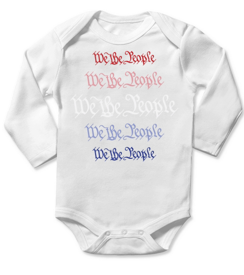 WE THE PEOPLE - CONSTITUTION - UNITED STATES Long Sleeve Baby One-Piece