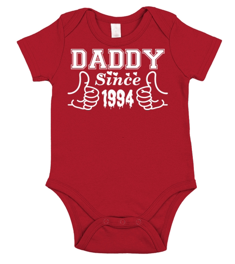 Daddy Since 1994 Happy Fathers Day Short Sleeve Baby One-Piece