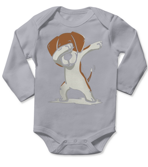 DABBING-BEAGLE-CHRISTMAS-2018 Long Sleeve Baby One-Piece