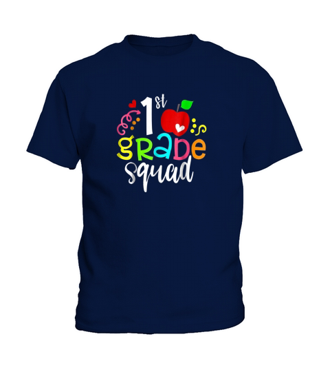1st first grade squad back to school teacher t shirt gifts men Kids T-Shirt