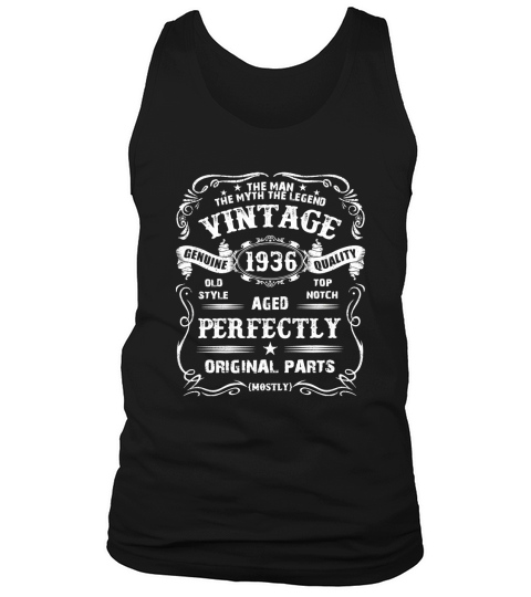 86th Birthday Legend Vintage 1936 Original Parts Tank Top Unisex