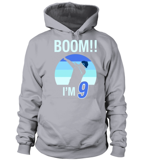 9 Years Birthday Boy Dabbing Retro Vintage Women's Hoodie