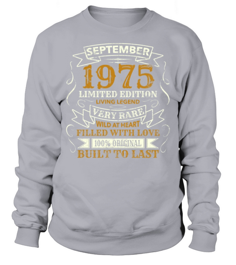 45 Years Birthday Vintage Born September 1975 Men's Sweatshirt