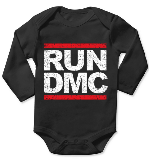 Run DMC District Vintage Style Logo Long Sleeve Baby One-Piece