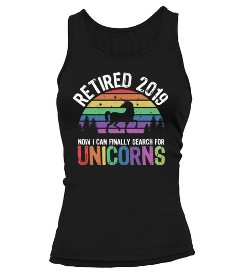 Funny Humor Retired 2019 Retirement Unicorn Mens Women's Tank Top