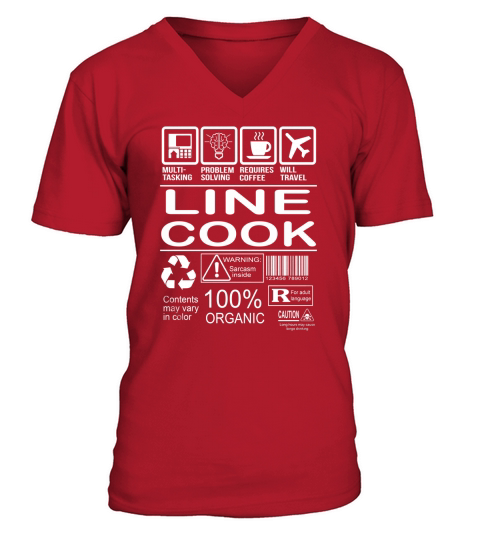 LINE COOK FMultiold V-Neck T-shirt